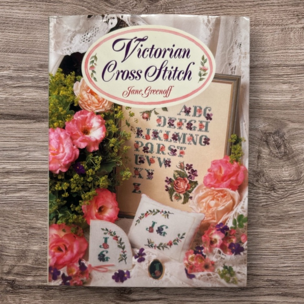 Vintage Victorian Cross Stitch Hardcover Book By Jane Greenoff